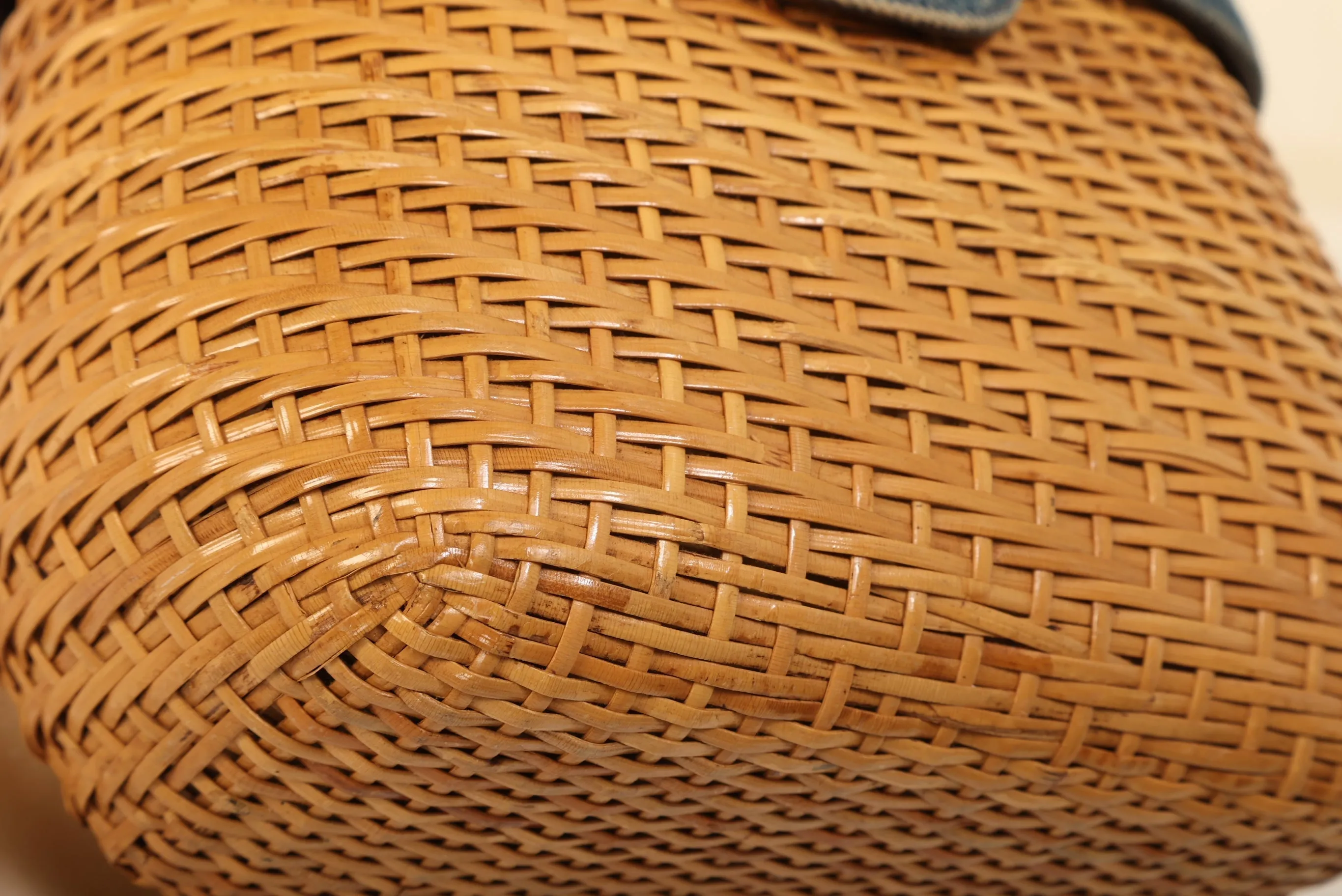 Limited Edition CL Denim Wicker Basket Bag