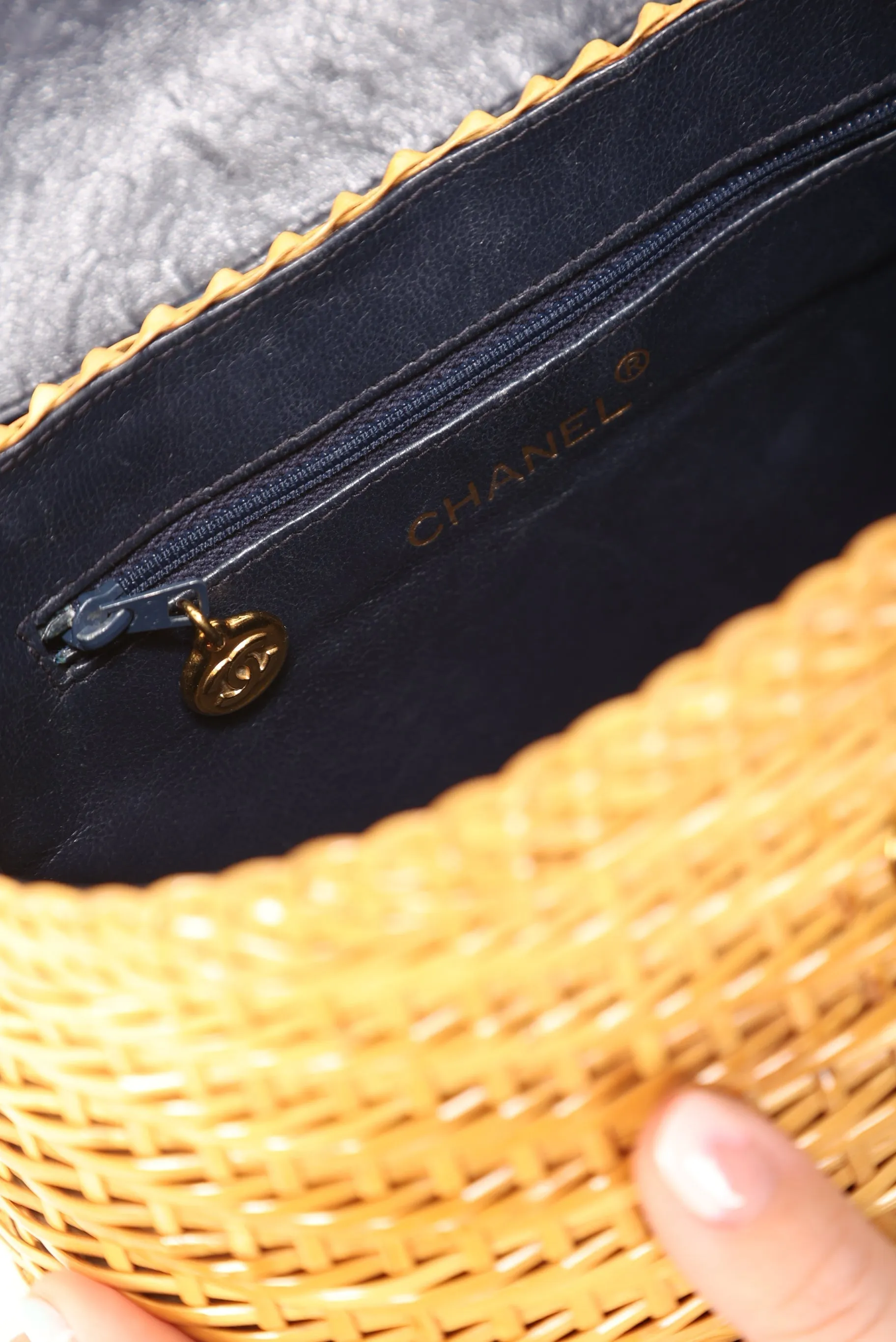 Limited Edition CL Denim Wicker Basket Bag