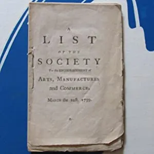 List of the Society for the Encouragement of Arts, Manufactures and Commerce. Publication Date: 1759 Condition: Very Good