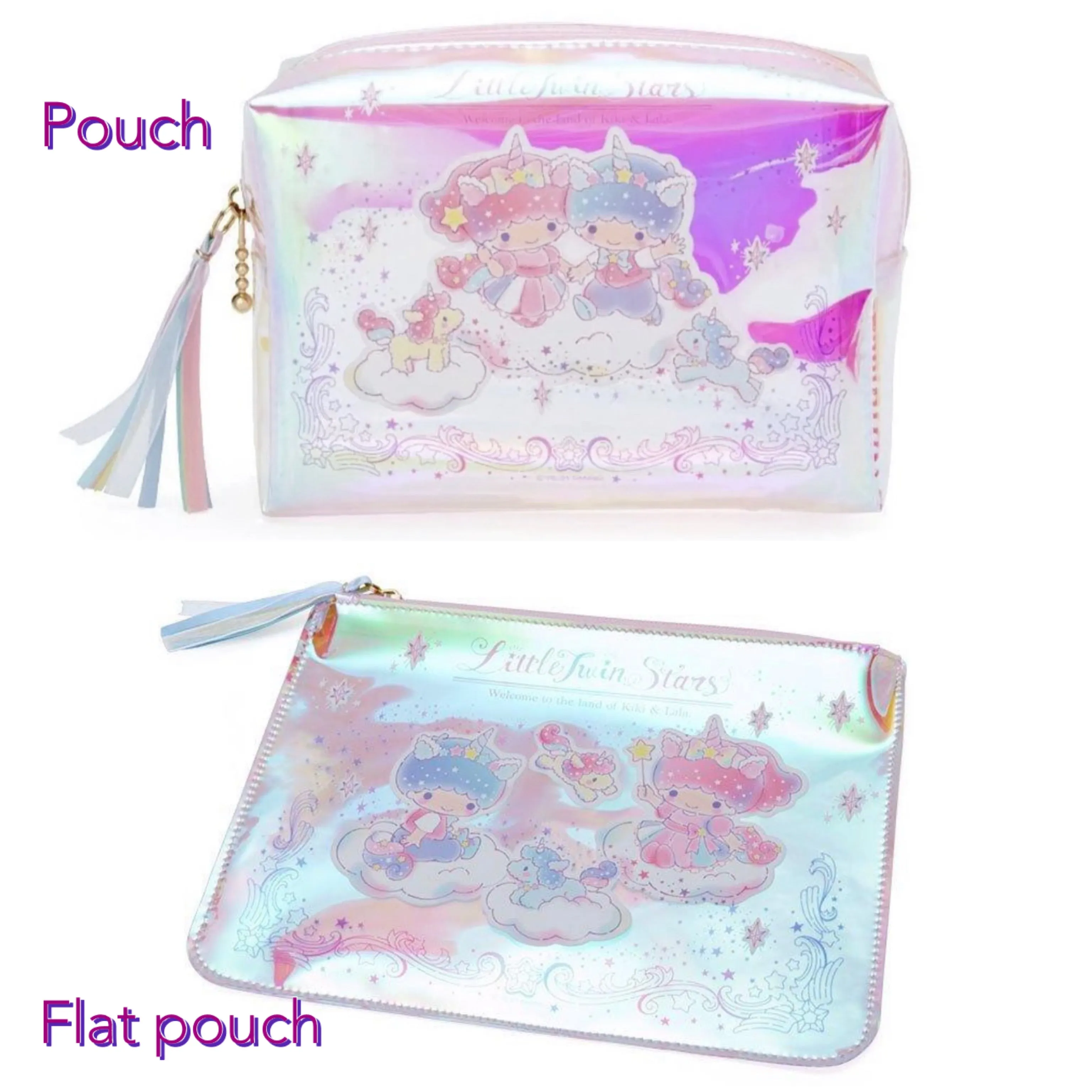 Little Twin Stars Kiki Lala PVC Pouch (Aurora Unicorn Series)