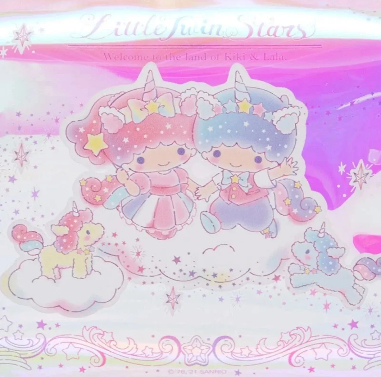 Little Twin Stars Kiki Lala PVC Pouch (Aurora Unicorn Series)