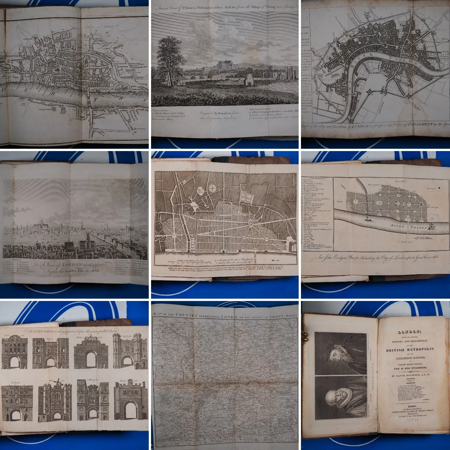 London : being an accurate history and description of the British metropolis and its neighbourhood, to thirty miles extent, from an actual perambulation DAVID HUGHSON [PSEUDONYM]. Publication Date: 1820 Condition: Very Good