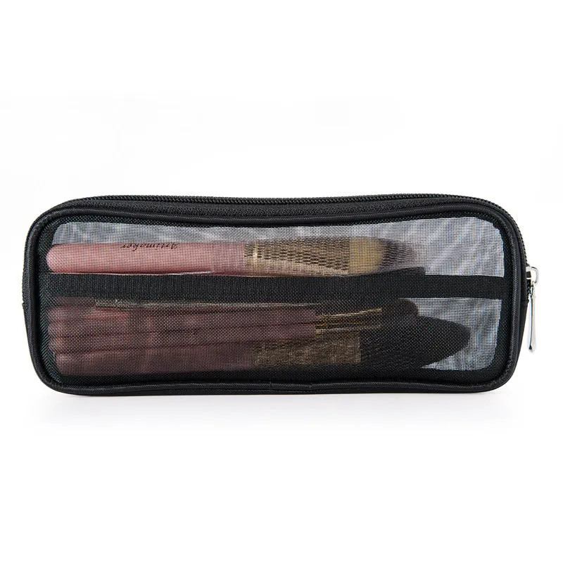 Makeup Brush Storage Bag Empty Sleeve, Transparent Mesh, Breathable And Portable