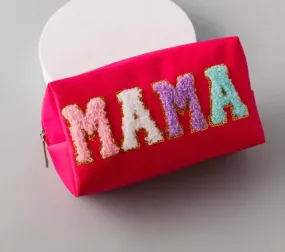 Mama Puffy Letter Pink Travel Bag