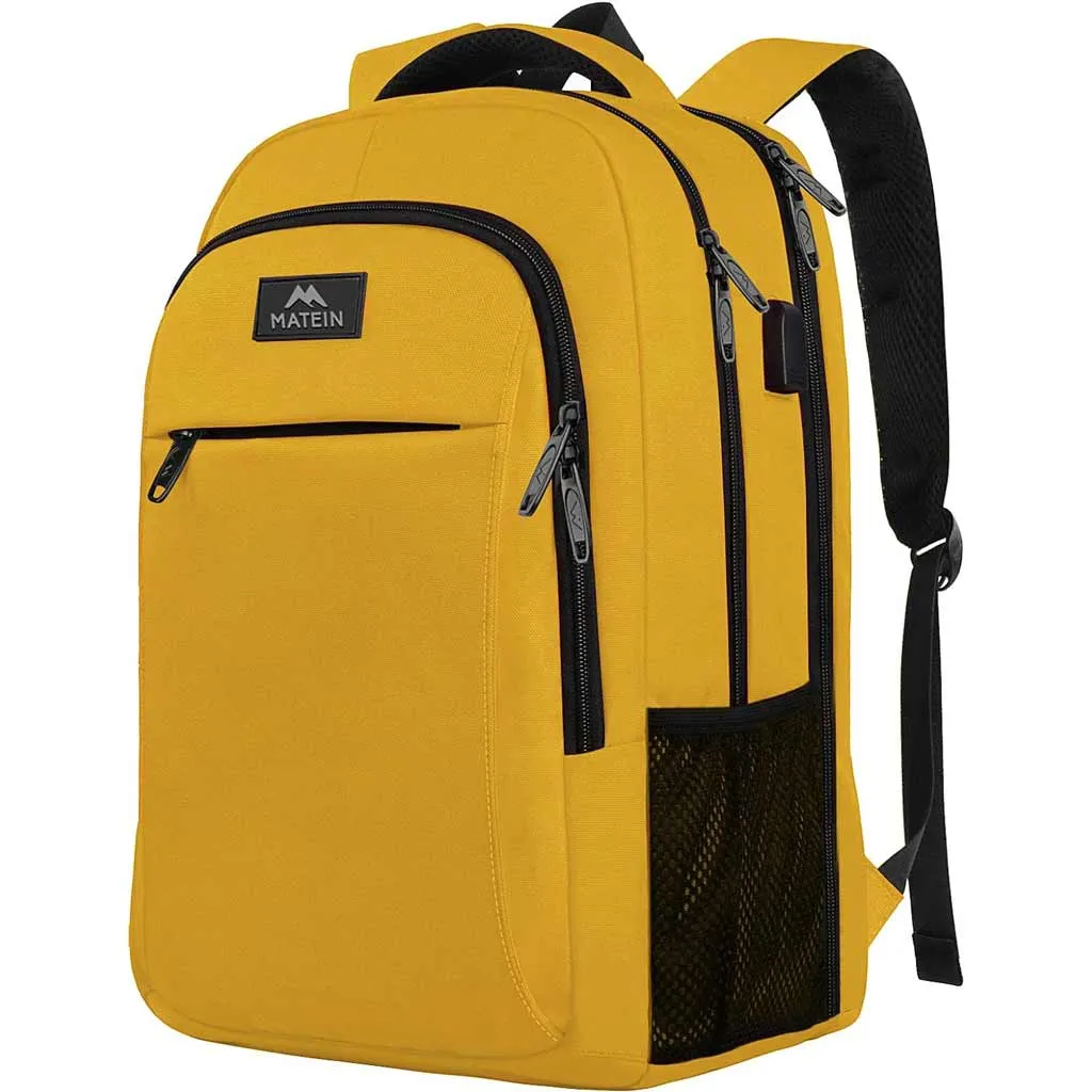 Matein Mlassic Large School Backpack Yellow