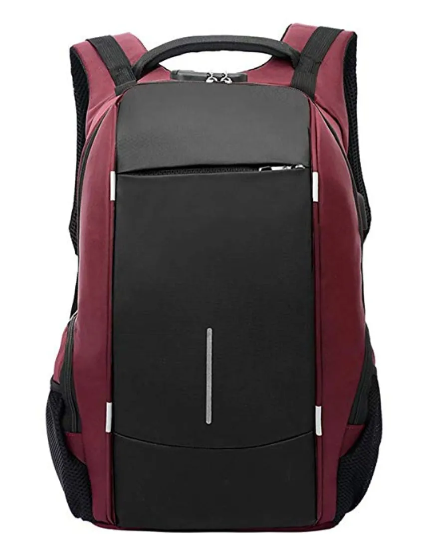 Medium Sleek Two Tone Anti-Theft 17" Laptop Backpack with USB Charging and TSA Lock