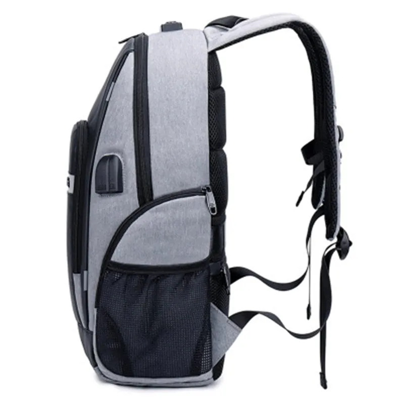 Medium Sleek Two Tone Anti-Theft 17" Laptop Backpack with USB Charging and TSA Lock