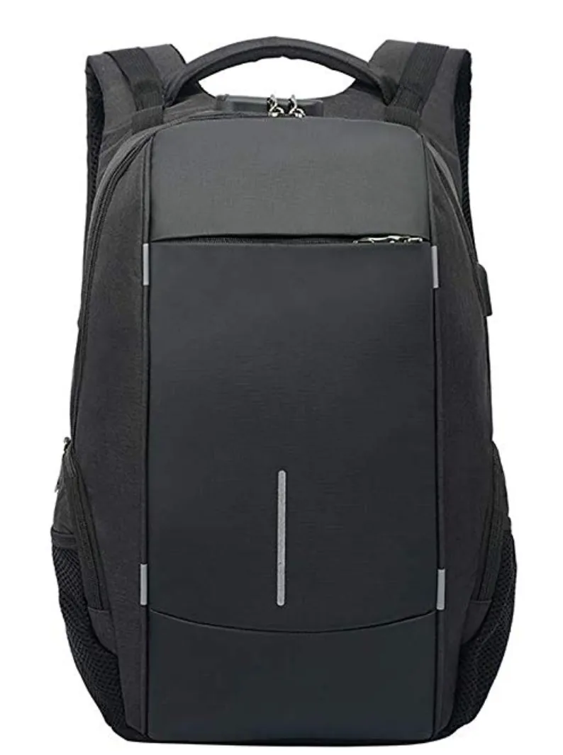 Medium Sleek Two Tone Anti-Theft 17" Laptop Backpack with USB Charging and TSA Lock