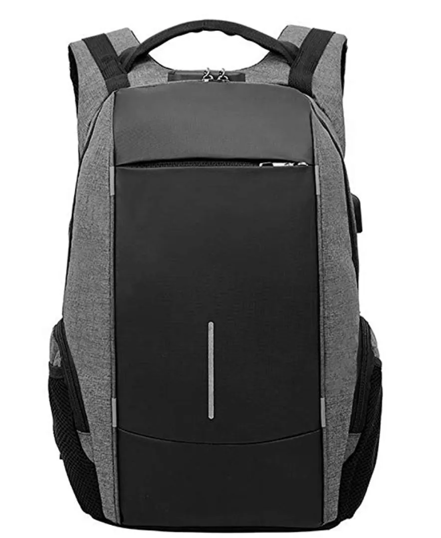 Medium Sleek Two Tone Anti-Theft 17" Laptop Backpack with USB Charging and TSA Lock