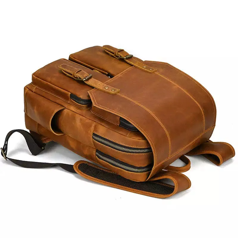 Men's Crazy Horse Leather Backpack