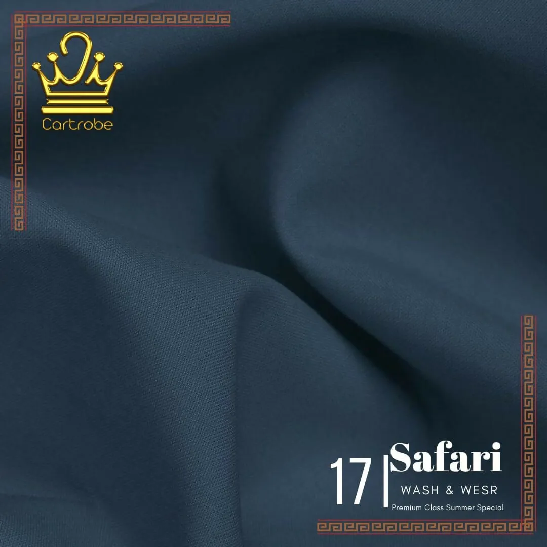 Mid Night Blue Safari Premium Class Wash & Wear Shalwar Kameez | Kurta Shalwar Unstitched