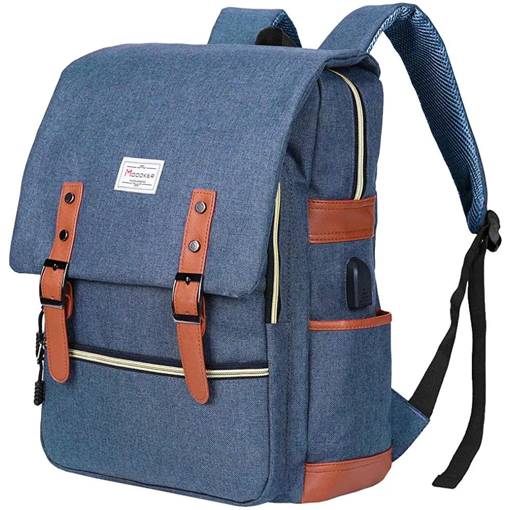 Modoker Vintage Laptop Backpack for Women Men