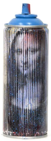 Mona Linesa Blue Spray Paint Can Sculpture by Mr Brainwash- Thierry Guetta