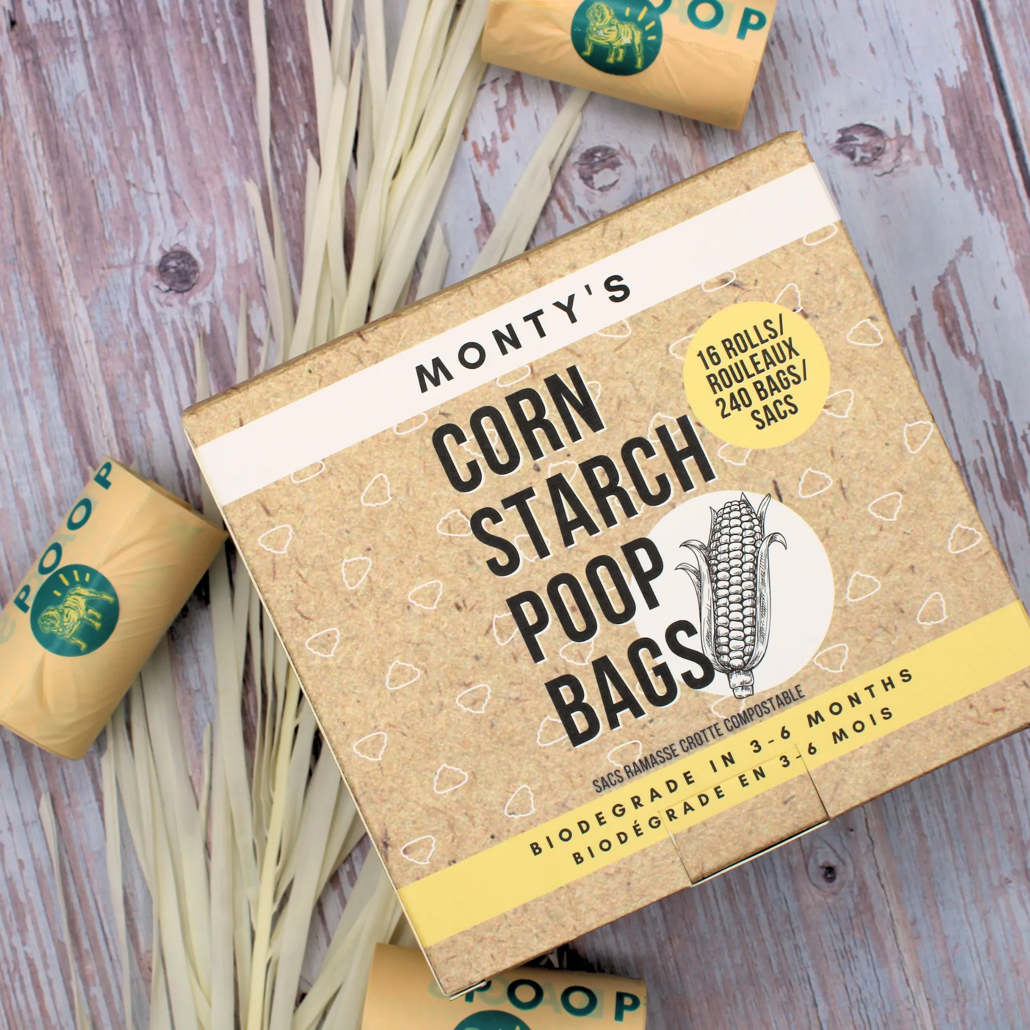 Monty's Compostable Corn Starch Poop Bags