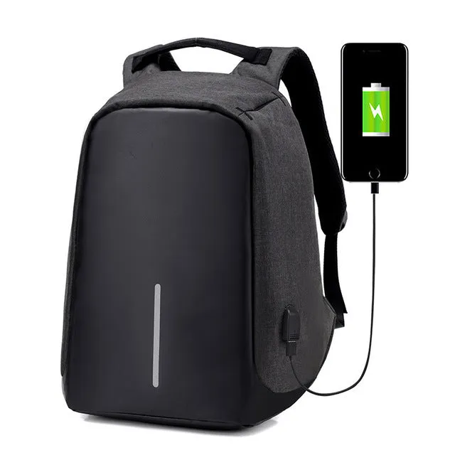 Multifunction USB charging Backpacks Anti Theft Bag