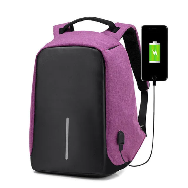 Multifunction USB charging Backpacks Anti Theft Bag