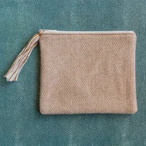 Nantucket Looms Heirloom Dune Cashmere Fabric Clutch