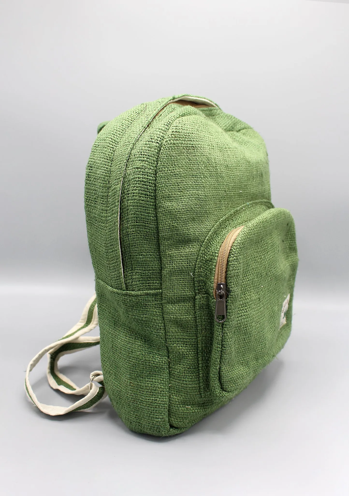 Natural and Earthy Green Hemp Backpack