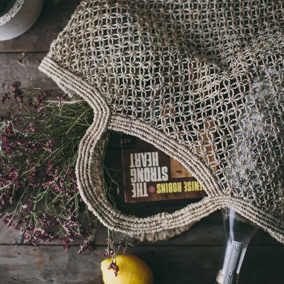 Natural Jute Macrame Market Bag