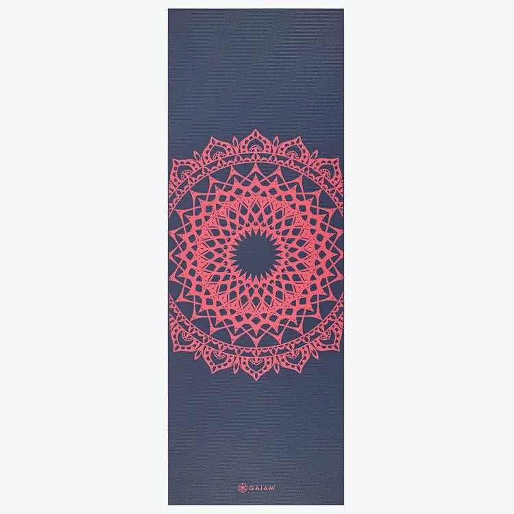 Navy Fleur Marrakesh Yoga Mat (4mm)