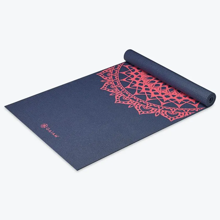 Navy Fleur Marrakesh Yoga Mat (4mm)