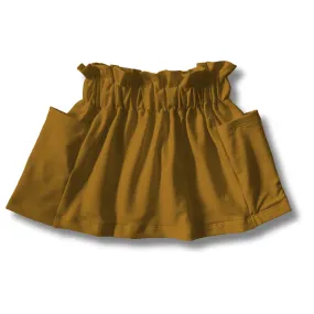 Needlecord Pocket Skirt - Mustard