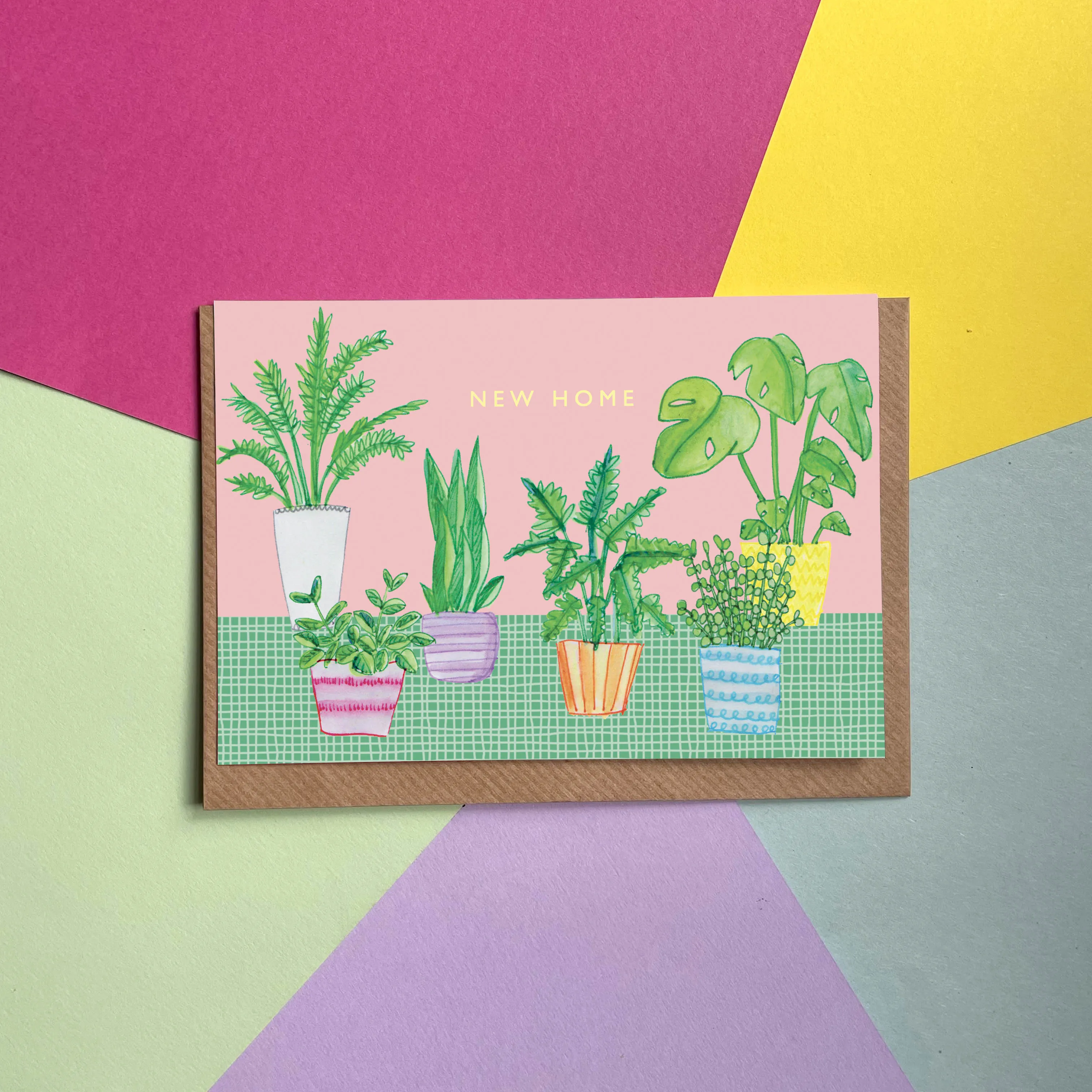 New Home (House Plants) - Greetings Card