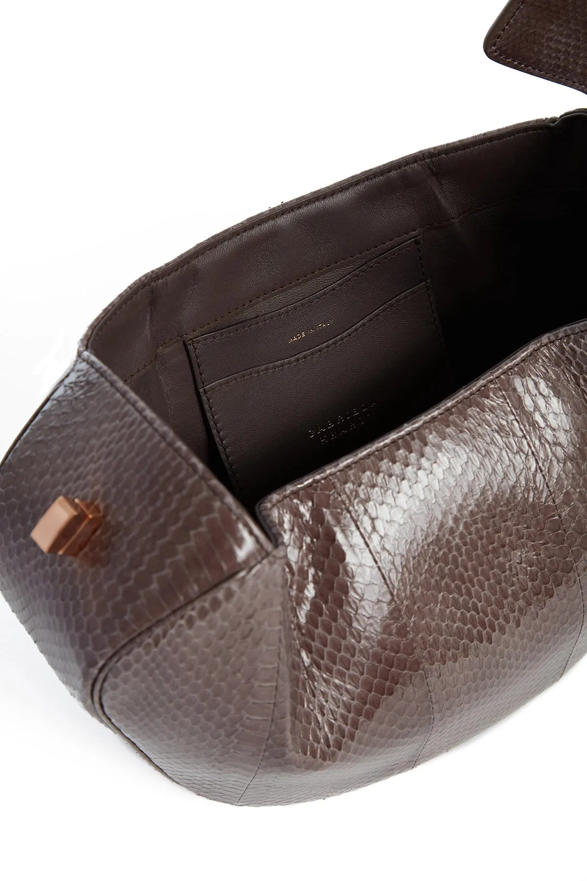 Nina Bag in Charcoal Snakeskin