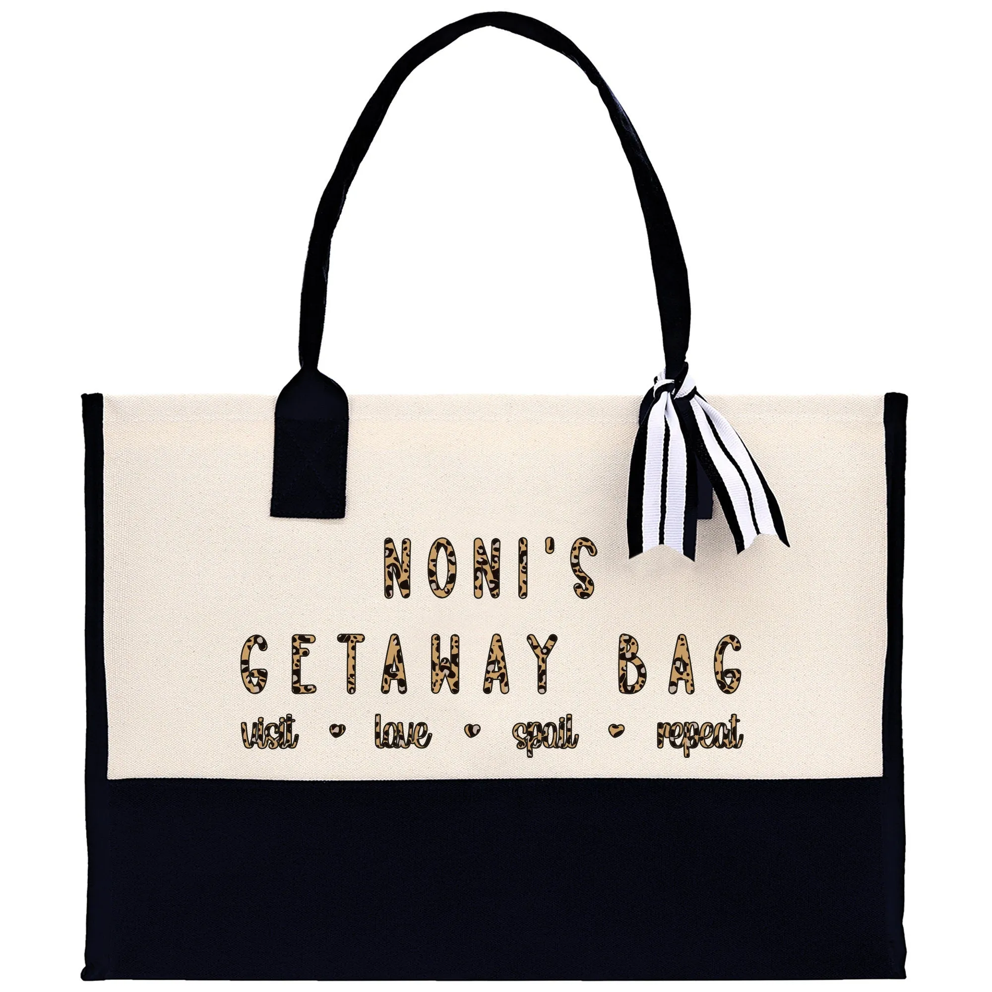 Noni's Getaway Bag Leopard Grandma Tote Bag Nana Bag Grandma Gift Bag Shopping Bag Mothers Day Gift Live Love Spoil Bag Grandma Beach Bag