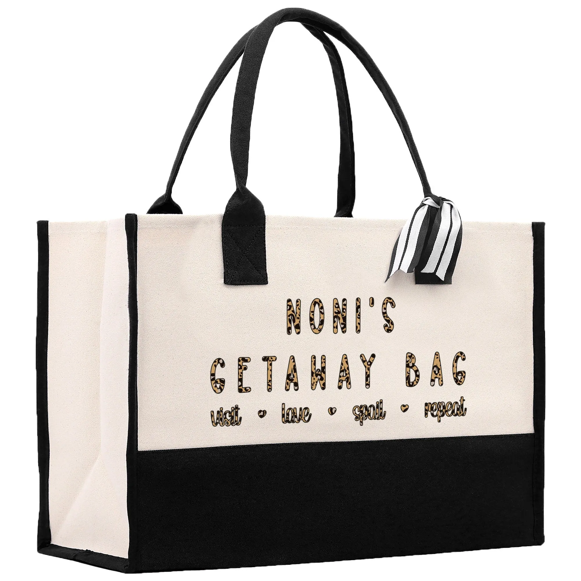 Noni's Getaway Bag Leopard Grandma Tote Bag Nana Bag Grandma Gift Bag Shopping Bag Mothers Day Gift Live Love Spoil Bag Grandma Beach Bag