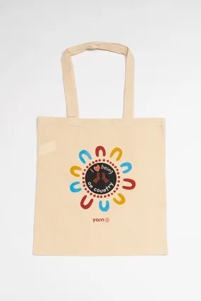 On Country Long Handle Natural Cotton Tote Bag