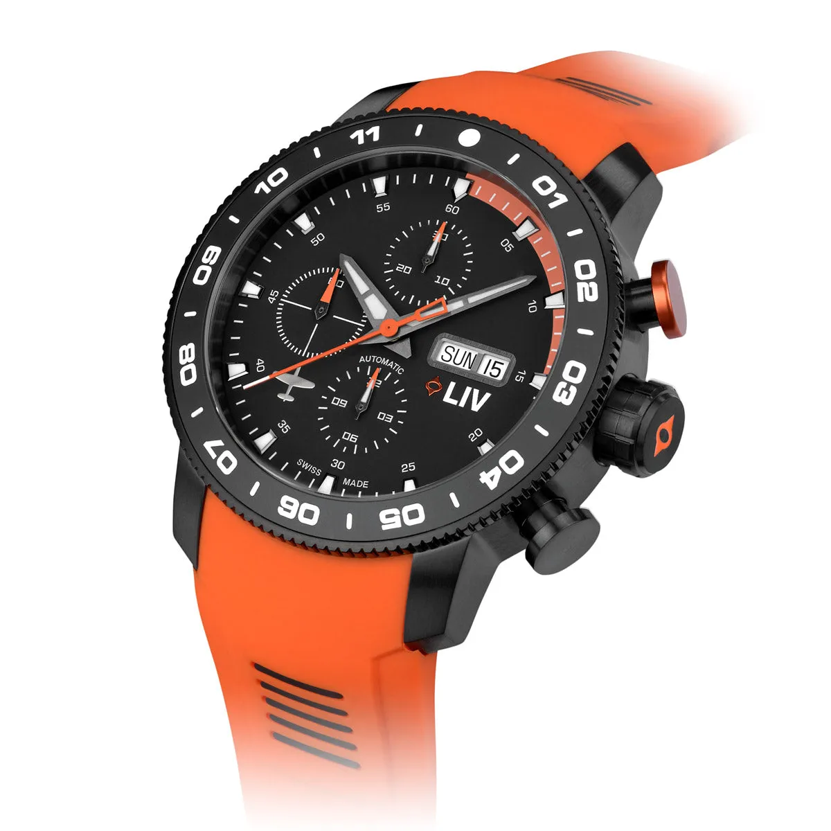 P-51 Titanium Chrono Black / Orange