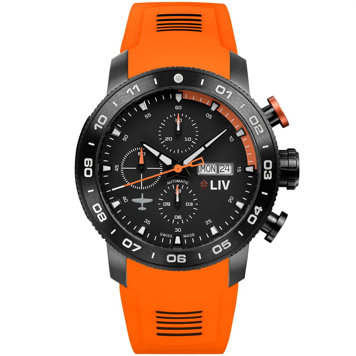 P-51 Titanium Chrono Black / Orange