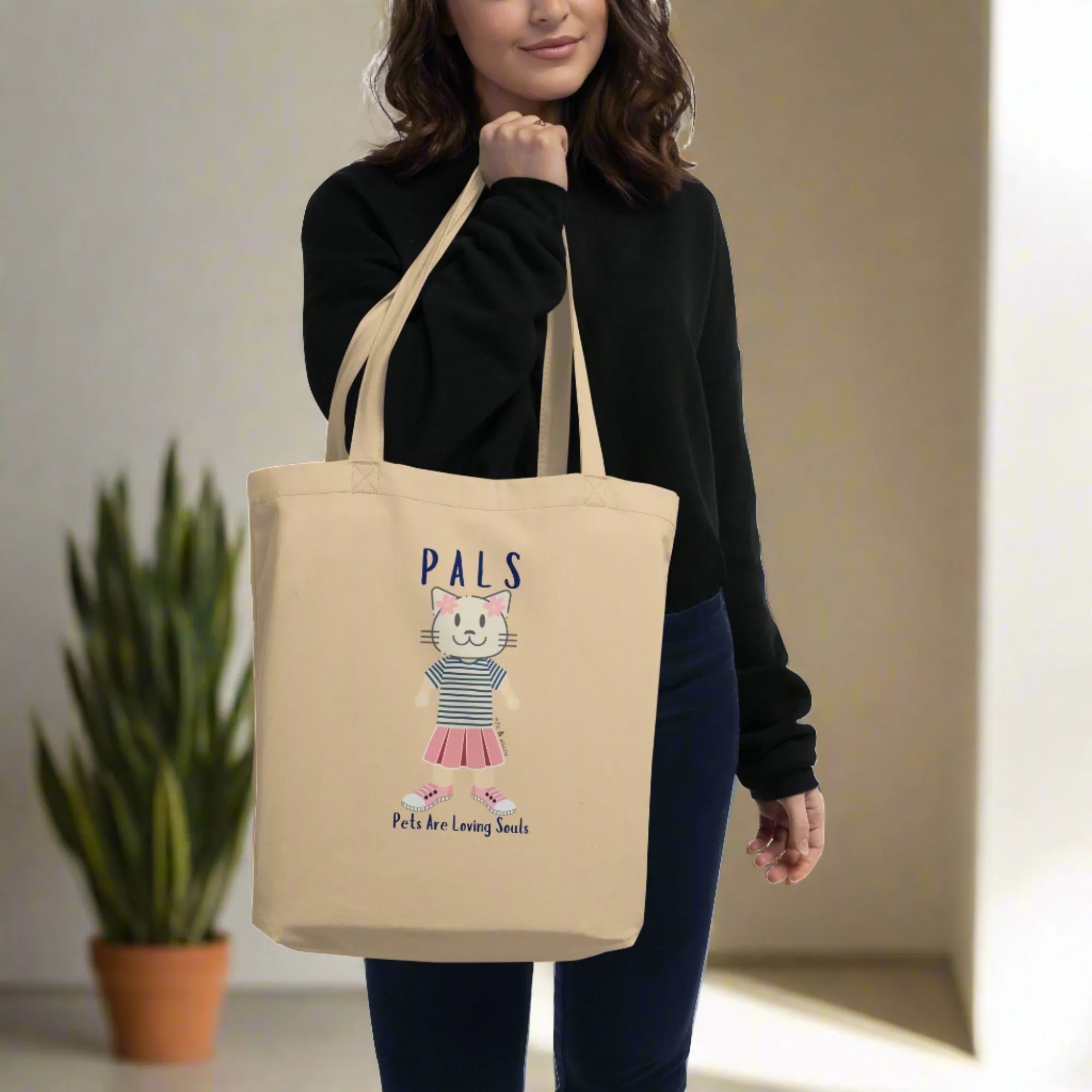 PALS, Cat themed sustainable Tote Bag