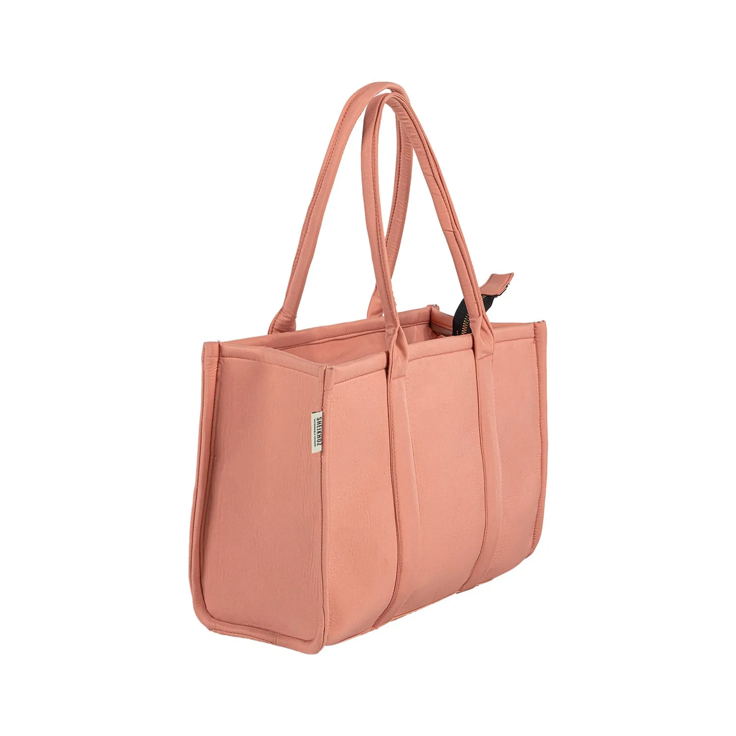 Plain Striped Tote - Peach Tote Bag