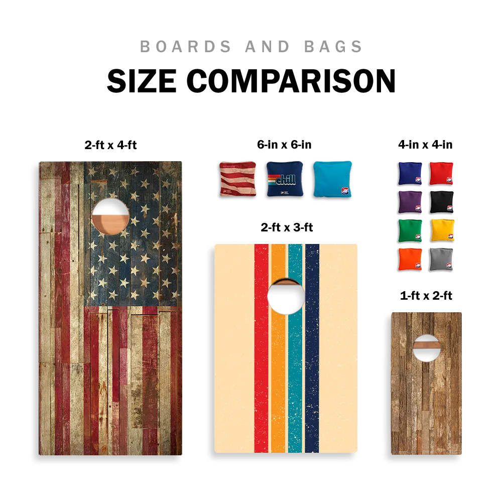 Play to Win Patriotic Limited Edition Star Cornhole Boards | 11.24 Drop