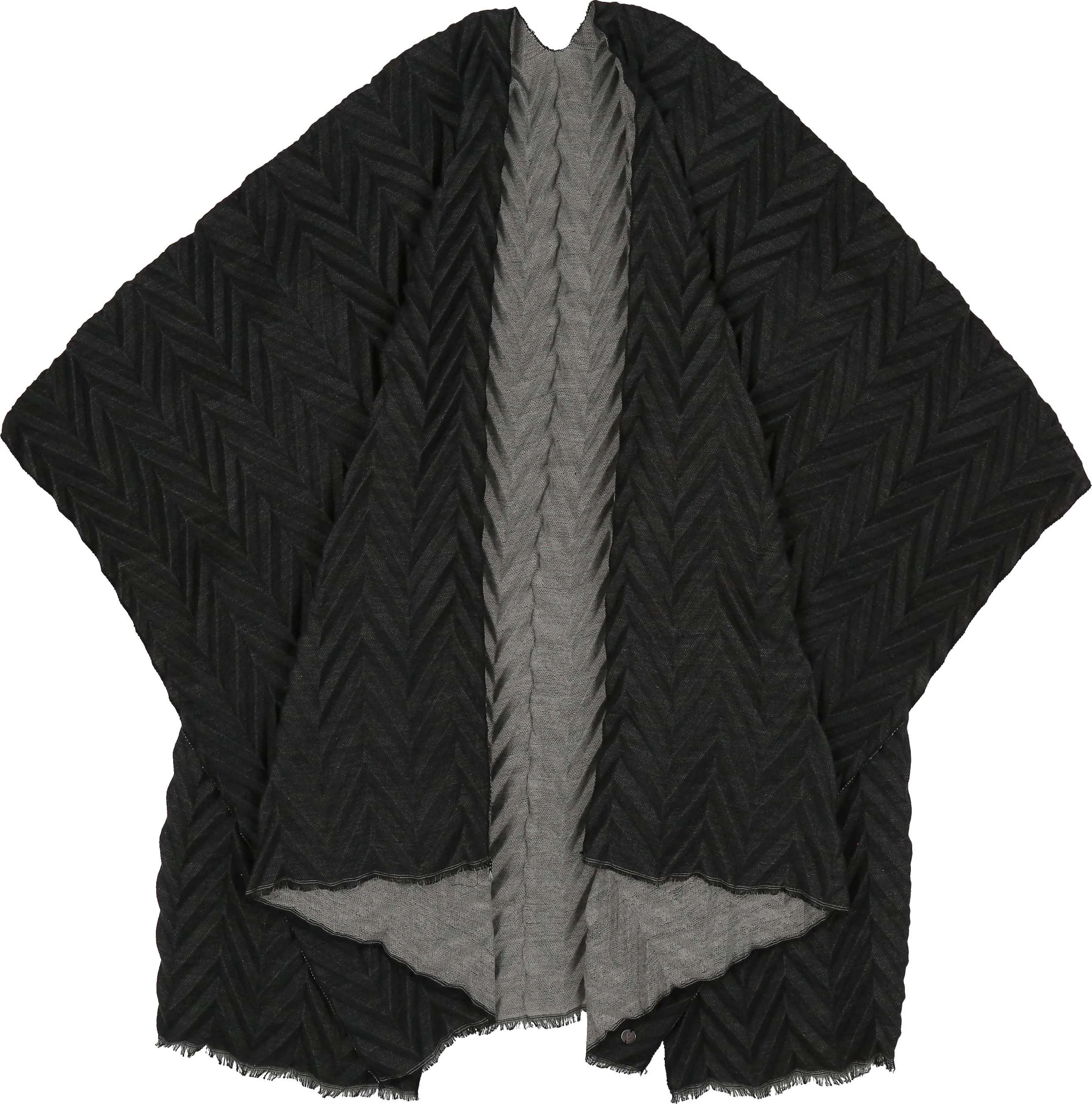 Pleated Solid Ruana