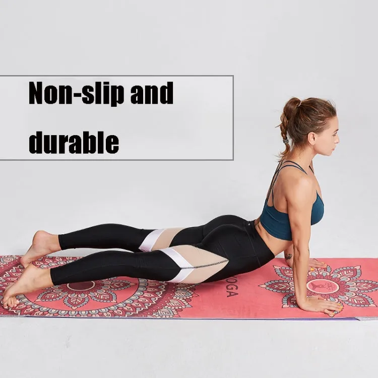 Portable Printed Non-slip Environmental Protection Yoga Mat Drape, Size: 185 x 63cm(Misty Lotus)