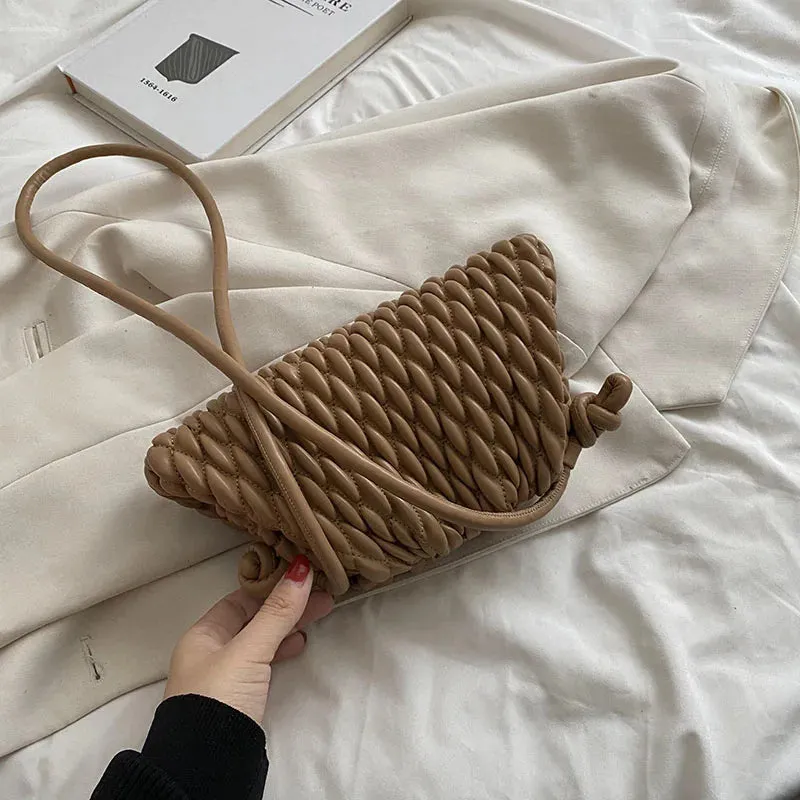 Pre Order:  Crossbody Vegan Leather Pleated Bag