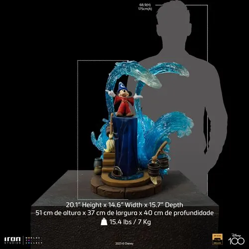 (Pre-Order) Iron Studios Disney Fantasia Sorcerer's Apprentice Mickey Deluxe Art Scale Limited Edition 1:10 Statue