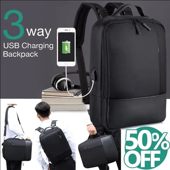 Premium Anti-theft Laptop Backpack with USB Port [2020 version]