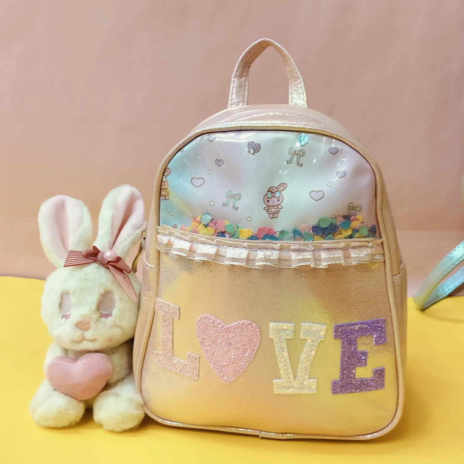 Printed Love Mini Backpack.