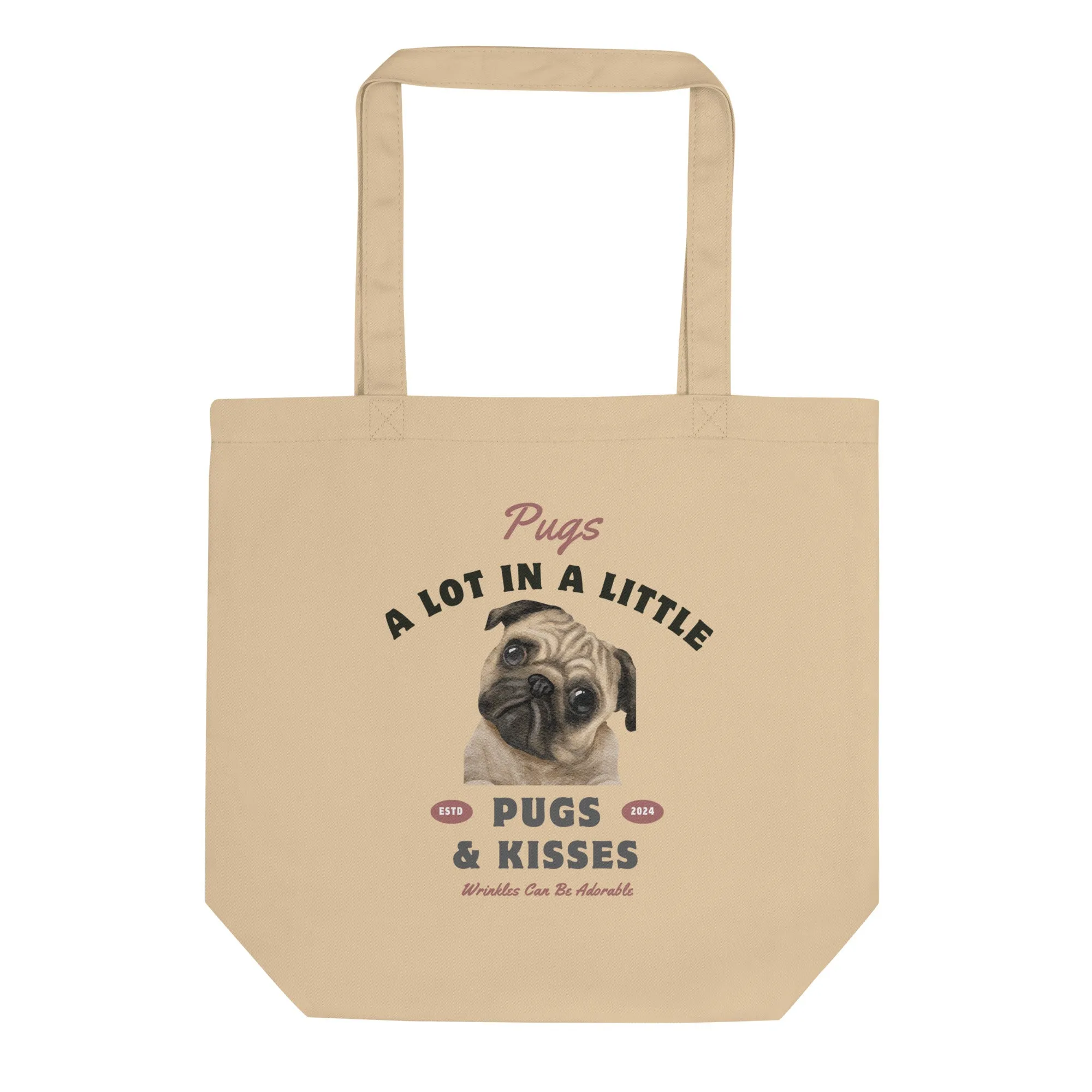 Pug lovers, Sustainable Tote Bag