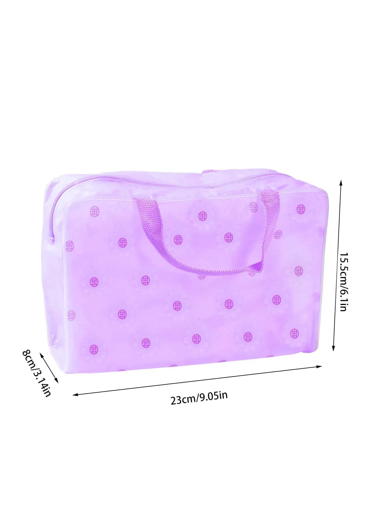 Purple Floral Waterproof Toiletry Makeup Bag Cosmetic Organizer Toiletries Bag