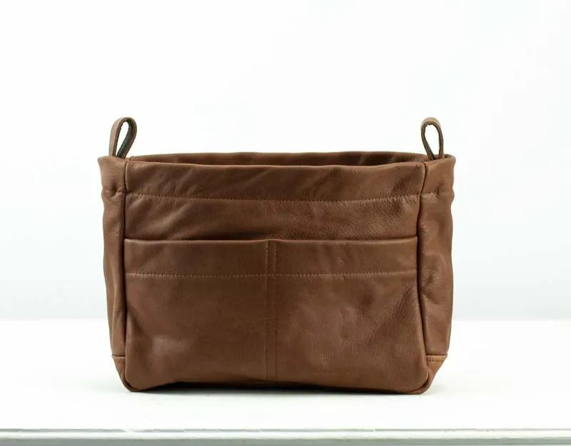 Purse Insert - Chocolate Brown leather