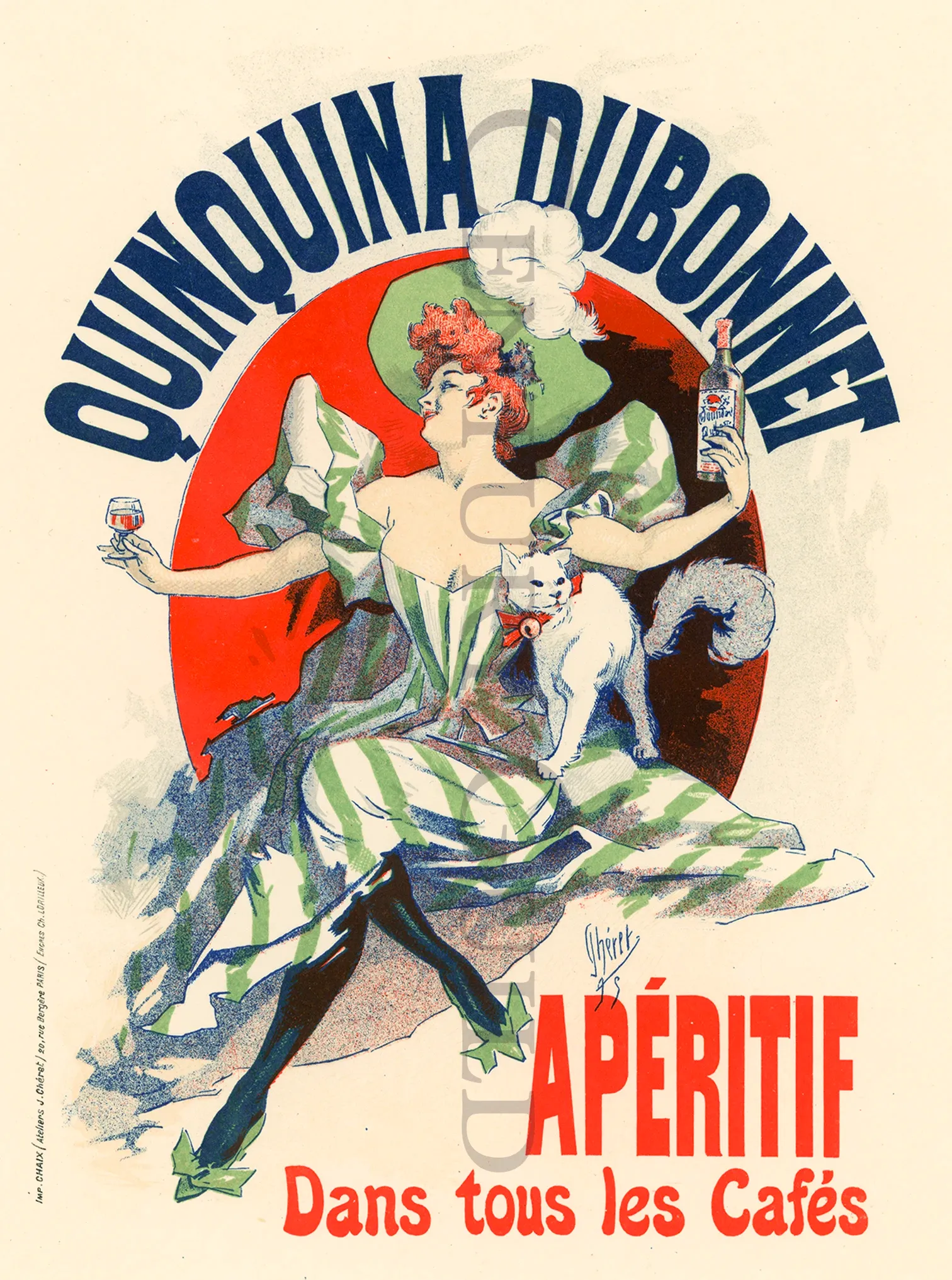 Quinquina Dubonnet by Jules Chéret, Belle Epoque lithograph, 1896