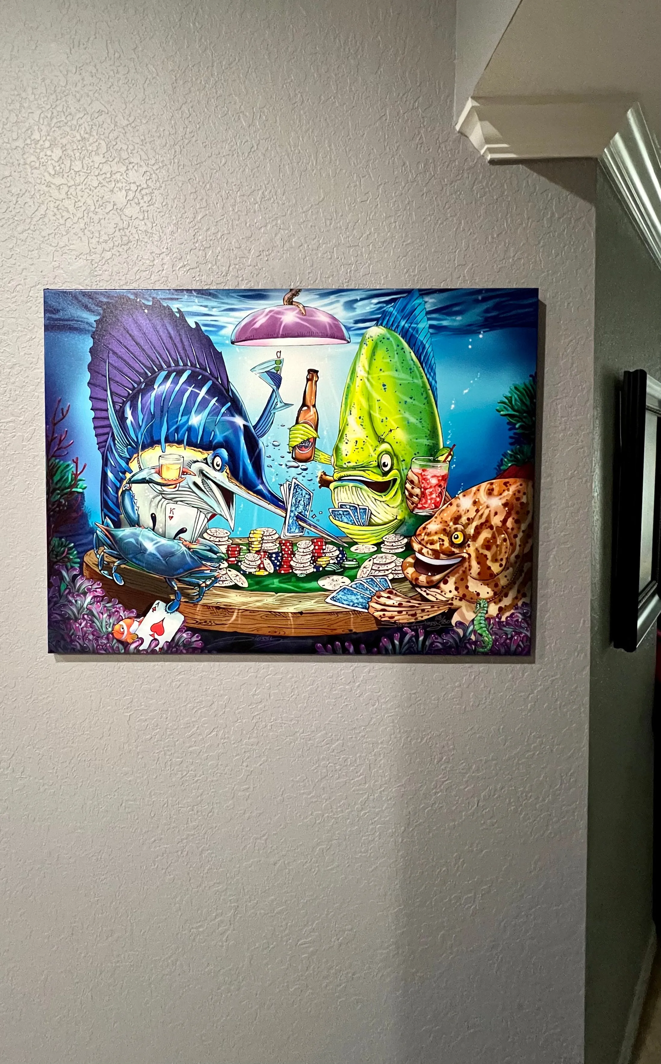 "Poker Fish" Limited Edition Canvas