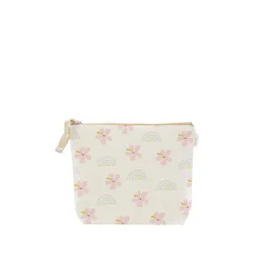 Rainbow & HIbiscus Cosmetic Bag, Small