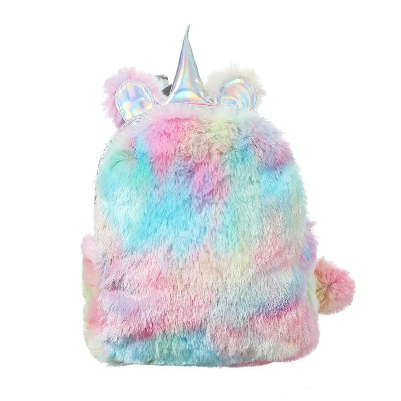 Rainbow Plush Unicorn Backpack