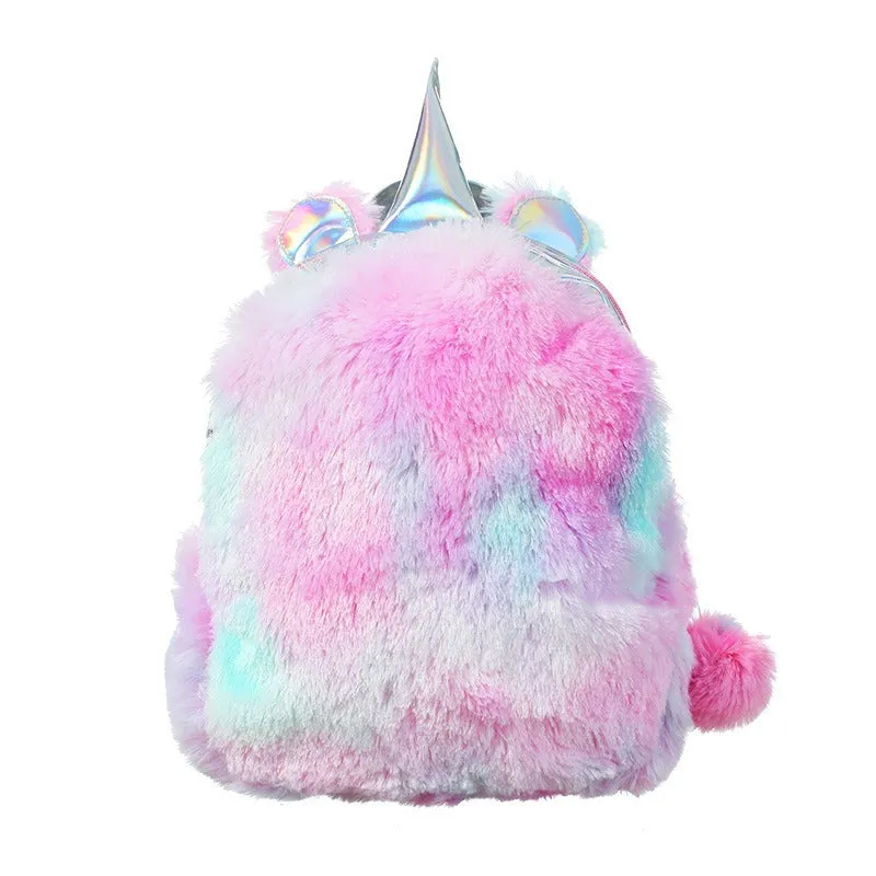 Rainbow Plush Unicorn Backpack